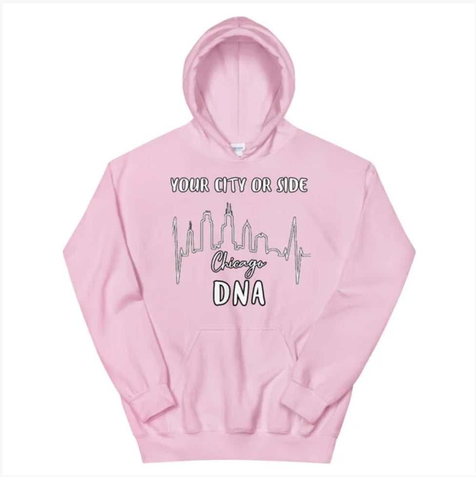 White New York Hoodie W Pink Green Letters 